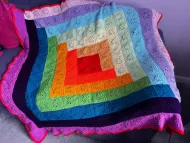 Rainbow Shadows Crochet Blanket