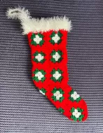 Granny Square Christmas Stocking